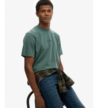 Superdry Micro Logo T-shirt Flint Stone grn