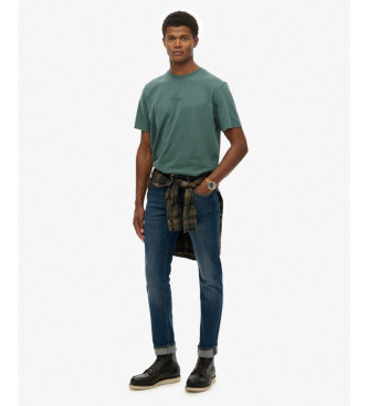 Superdry Micro Logo T-shirt Flint Stone grn