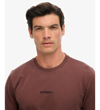 Superdry Micro Logo T-shirt Flint Stone braun