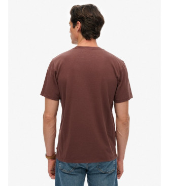 Superdry Micro Logo T-shirt Flint Stone braun