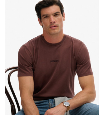 Superdry Micro Logo T-shirt Flint Stone braun