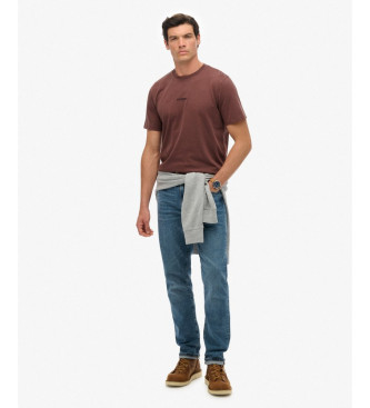 Superdry Micro Logo T-shirt Flint Stone braun