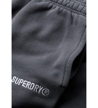 Superdry Jogger trousers with grey printed micrologo print 