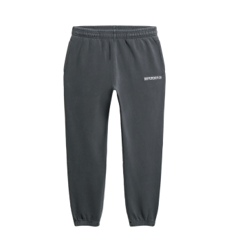 Superdry Jogger trousers with grey printed micrologo print 