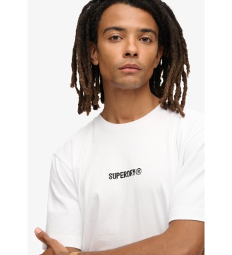 Superdry T-shirt com estampado micrologo branco