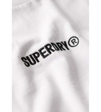 Superdry T-shirt imprim micrologo blanc