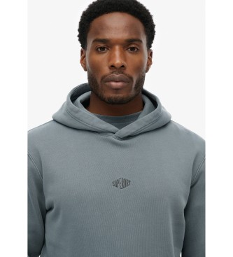 Superdry Felpa con cappuccio Micro Logo Hood blu
