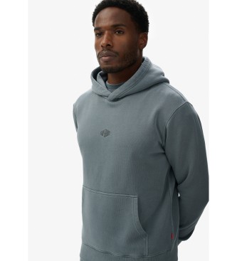 Superdry Felpa con cappuccio Micro Logo Hood blu