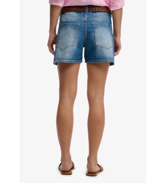 Superdry Short Mid Rise bleu