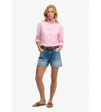 Superdry Short Mid Rise bleu