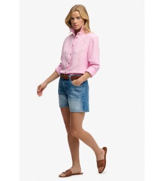 Superdry Short Mid Rise bleu