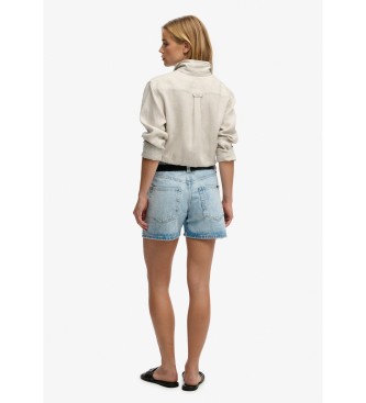 Superdry Short mi-hauteur bleu clair