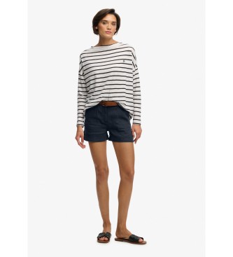 Superdry Short Mid Rise Linen azul marino