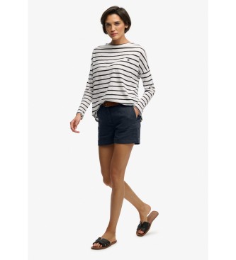 Superdry Short Mid Rise Linen azul marino
