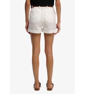 Superdry Shorts Mid Rise Linen white