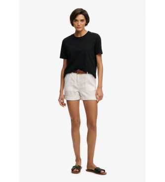 Superdry Shorts Mid Rise Linen white