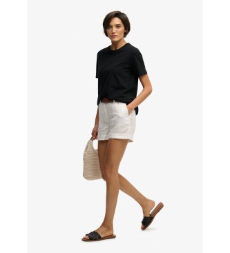 Superdry Shorts Mid Rise Linen white