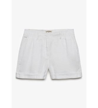 Superdry Shorts Mid Rise Linen white