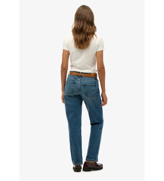 Superdry Jeans Rise Straight azul