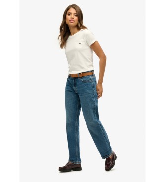 Superdry Jeans Rise Straight azul