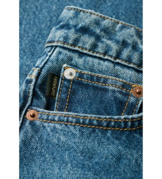 Superdry Jeans Rise Straight azul