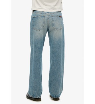 Superdry Modre kavbojke s širokimi nogami