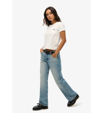 Superdry Modre kavbojke s širokimi nogami