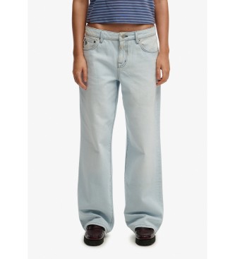 Superdry Mid Rise Wide Leg blue jeans