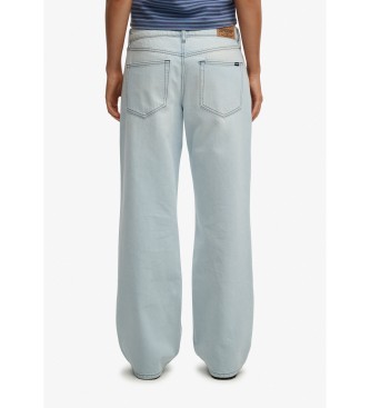 Superdry Mid Rise Wide Leg blue jeans