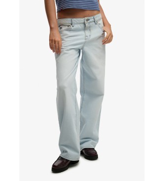 Superdry Mid Rise Wide Leg blue jeans