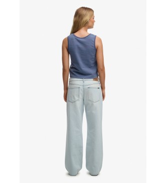 Superdry Mid Rise Wide Leg blue jeans