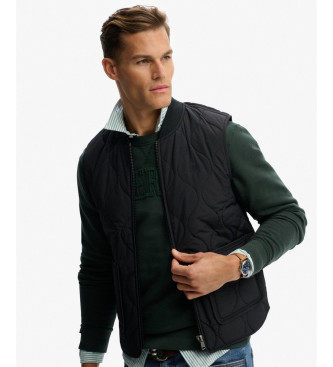 Superdry Gilet militare nero