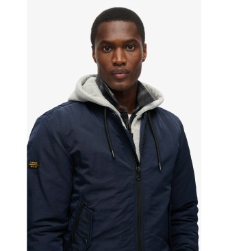 Superdry Militaire jas met capuchon Ma1 marine