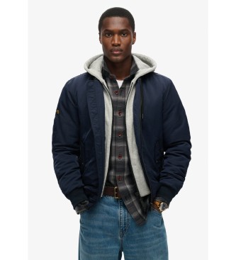 Superdry Militaire jas met capuchon Ma1 marine