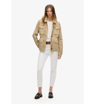 Superdry Militair gevoerd jack M65 beige