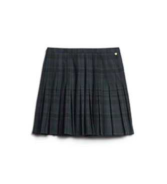 Superdry Black plaid pleated mini skirt