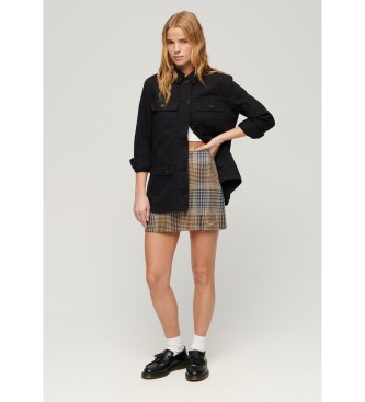 Superdry Beige checkered mini skirt