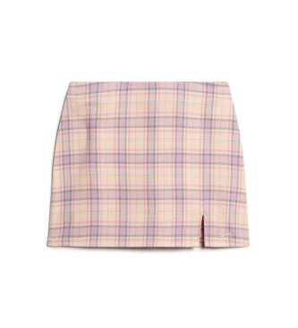Superdry Pink ternet mini nederdel