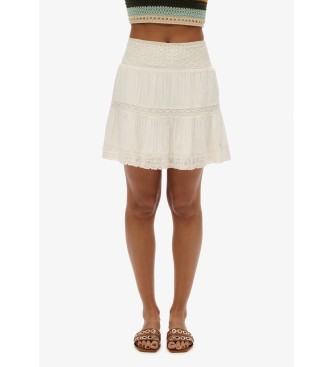 Superdry Spódniczka mini Ibiza w kolorze białym