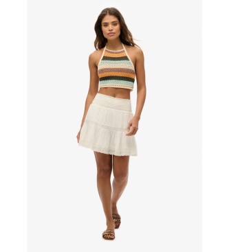 Superdry Spódniczka mini Ibiza w kolorze białym