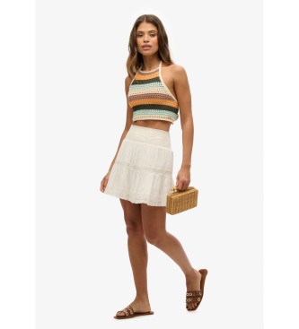 Superdry Spódniczka mini Ibiza w kolorze białym