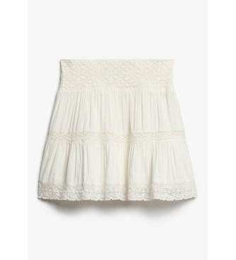 Superdry Spódniczka mini Ibiza w kolorze białym