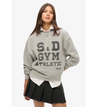 Superdry Minijupe plisse taille basse gris