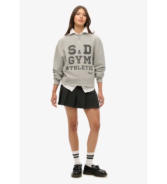 Superdry Minifalda Plisada De Talle Bajo gris