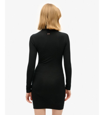 Superdry High-necked long-sleeved mini-dress black