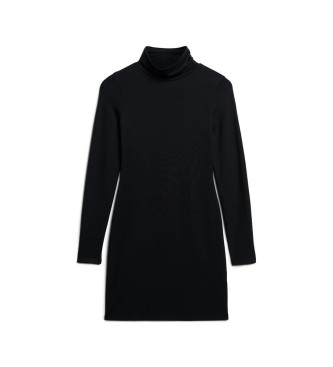 Superdry Mini-robe  manches longues  encolure haute noir