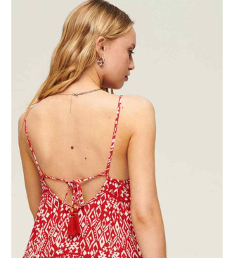 Superdry Red strappy beach mini-dress