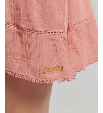 Superdry Pink strappy beach mini-dress