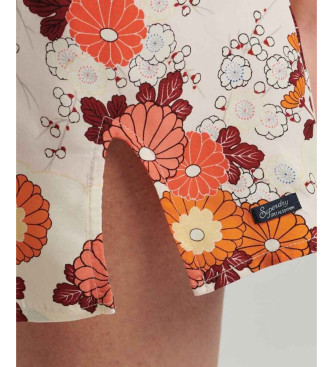 Superdry Hvid lingeri-minikjole med print