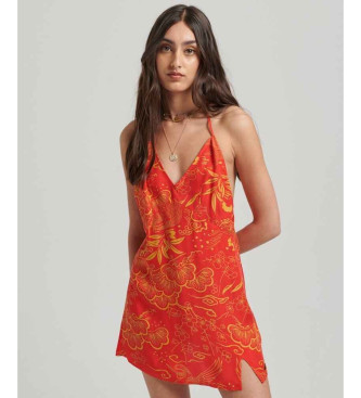 Superdry Red printed lingerie mini-dress